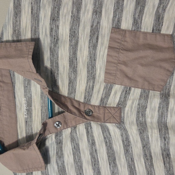 3/$12Express Striped Polo (S) - Picture 2 of 5